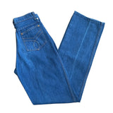 Vintage 80's High Waisted Straight Leg Blue Jeans