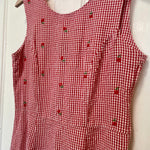 Vintage 90's J.G. Hook Reg Gingham Embroidered Maxi Dress