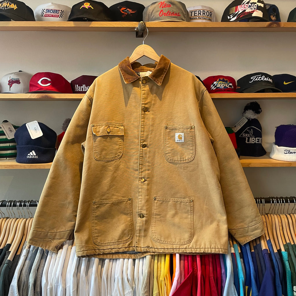 Vintage 90 s Carhartt Blanket Lined Chore Coat CobbleStore Vintage