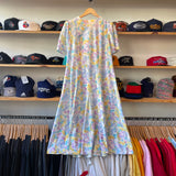 Vintage 80's California Looks Pastel Floral Maxi Dress