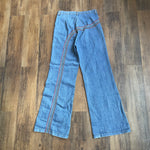 Vintage 90's Fervour Wide Leg Embroidered Rainbow Jeans