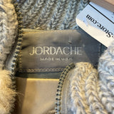 Vintage 80's Jordache Faux Fur Zip Cardigan Sweater