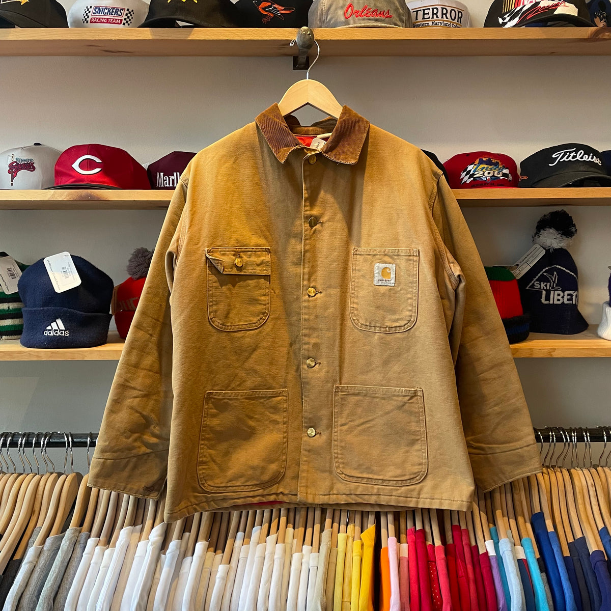 Gilet Carhartt Vintage Années 90 - Made In USA - Matelassé, Doublé - Taille L - État Parfait