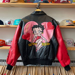Vintage Y2K American Toons Betty Boop Leather Bomber Jacket