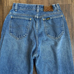 Vintage 80's Lee Riders Raw Hem Blue Jeans