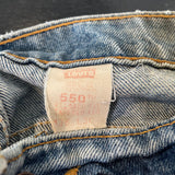 Vintage 1994 Levi's 550 Distressed Orange Tab Jeans