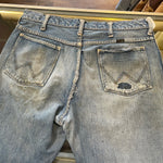 Vintage 70's Wrangler Distressed Patchwork Denim Jeans