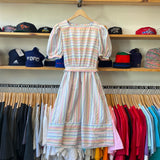 Vintage 80's Byer Too! Pastel Stripe Midi Dress