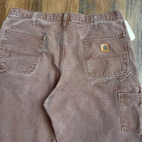 Vintage 2005 Carhartt B11 Distressed Brown Carpenter Pants