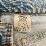 Vintage 1998 Levi's 505 Light-Wash Jeans