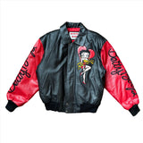 Vintage Y2K American Toons Betty Boop Leather Bomber Jacket