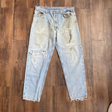 Vintage 80's Levi's 550 Orange Tab Distressed Jeans