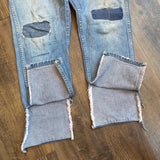 Vintage 70's Wrangler Distressed Patchwork Denim Jeans