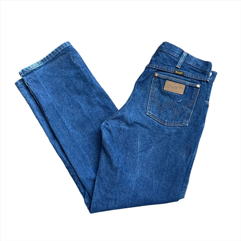 Vintage 90's Wrangler Straight Leg Denim Blue Jeans