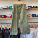 Vintage 80's OG-507 Military Green Sateen Trouser Pants