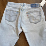 Vintage 1999 Button-Fly Levis 501 Distressed Light Wash Jeans