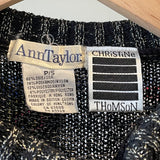 Vintage 80's Ann Taylor + Christine Thomson Sleeveless Metallic Turtleneck Sweater Tank