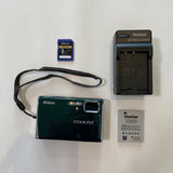 Vintage 2008 Nikon Coolpix S52 Eco-Green 9MP Digital Camera