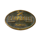 Vintage 1978 Carpenter Solid Brass Belt Buckle