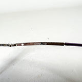 Vintage Y2K Rimless Blue Shield Silver Metal Frame Sunglasses