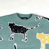 Modern Y2K Cider Cat Pattern Knit Sweater