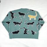 Modern Y2K Cider Cat Pattern Knit Sweater