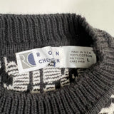Vintage 90’s Ron Chereskin Black & White Geometric Knit Sweater