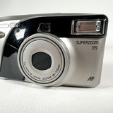 Vintage 1998 Olympus Superzoom 115 QuartzDate 35mm Film Camera