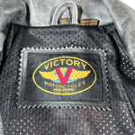 Vintage 90's Victory Motorcycle Polaris Leather Riding Jacket