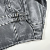 Vintage 90's Victory Motorcycle Polaris Leather Riding Jacket