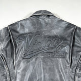 Vintage 90's Victory Motorcycle Polaris Leather Riding Jacket