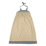 Vintage 90's Halter Sundress with Striped Bodice and Floral Skirt