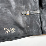 Vintage 90's Victory Motorcycle Polaris Leather Cafe Racer Jacket