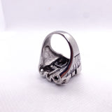 Modern Y2K Gothic Skull Cross Stainless Steel Spiderweb Ring
