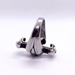 Modern Y2K Skull Fleur-de-Lis Cross Stainless Steel Gothic Ring