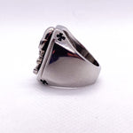 Modern Y2K Skull and Crossbones Stainless Steel Signet Ring