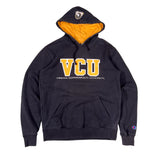 Black hoodie with 'VCU' logo on a white background