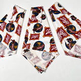 Vintage 80's Schlitz Beer Logo Print Set of 3 Fabric Panels