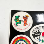 Vintage 80's Grateful Dead Dancing Bears Post-Cal Sticker Sheet