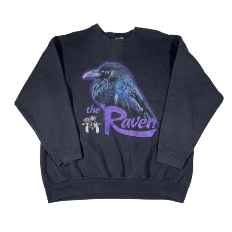 Black tank top with a purple and blue graphic design on a white background