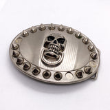 Vintage Y2K Skull Door Knocker Studded Punk Gothic Belt Buckle