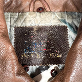 Vintage 80’s Brown Leather A2 Style Bomber Flight Jacket