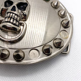 Vintage Y2K Skull Door Knocker Studded Punk Gothic Belt Buckle