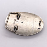 Vintage 90's Western Revolving Cowboy Spur Engraved Silver Tone Belt Buckle