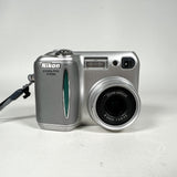 Vintage 2002 Nikon Coolpix 4300 Silver 4MP Digital Camera