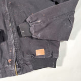 Vintage Y2K Schmidt Workwear Black Hooded Duck Canvas Jacket