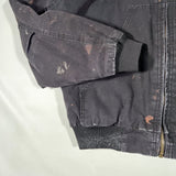 Vintage Y2K Schmidt Workwear Black Hooded Duck Canvas Jacket