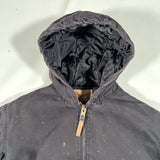 Vintage Y2K Schmidt Workwear Black Hooded Duck Canvas Jacket