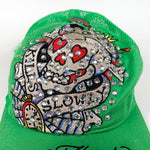 Modern Y2K Ed Hardy Love Kills Slowly Bedazzled Trucker Hat