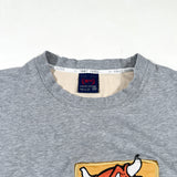 Vintage Y2K Phat Farm Embroidered Bull Graphic Gray Streetwear T-Shirt